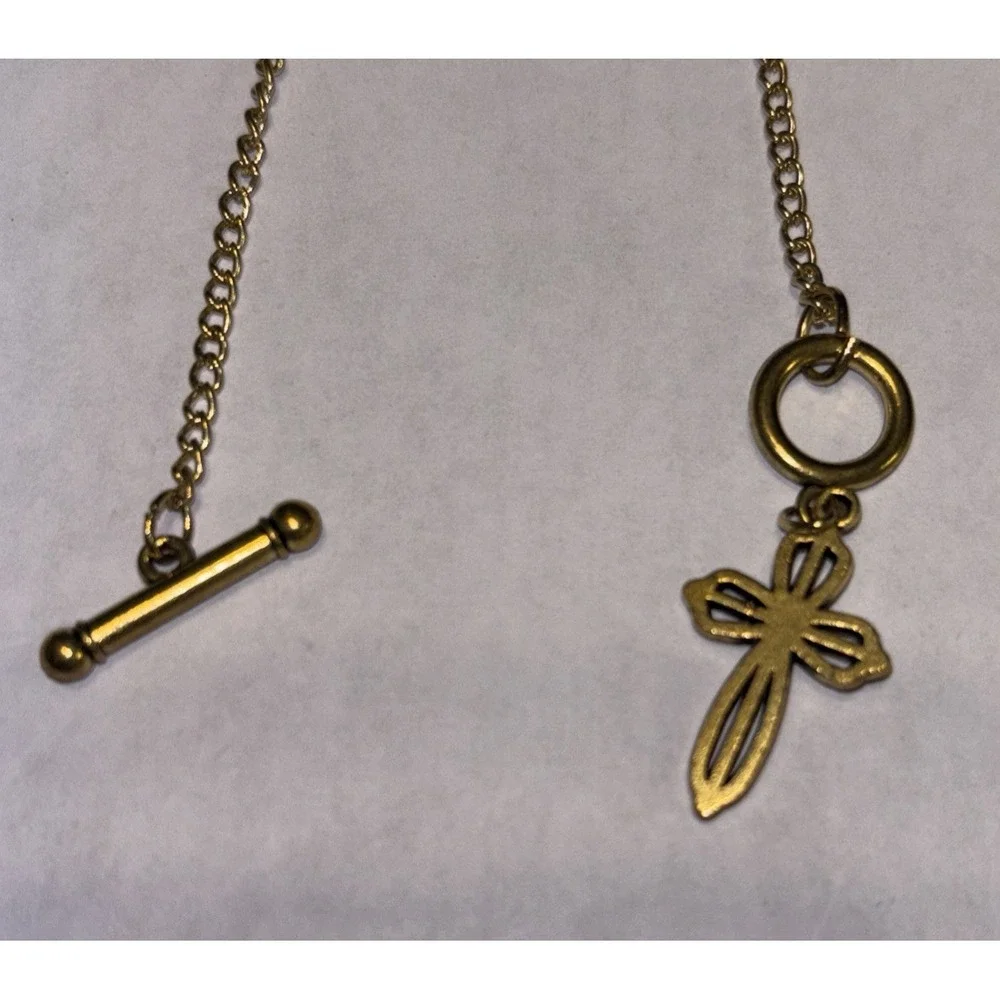 Vintage Pocket Watch Chain with Cross 22.5